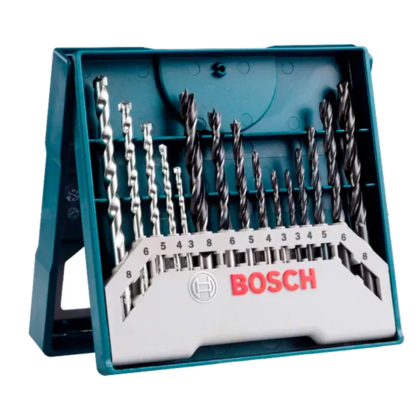 Juego de Mechas para Concreto Metal y Madera Bosch 15pzas